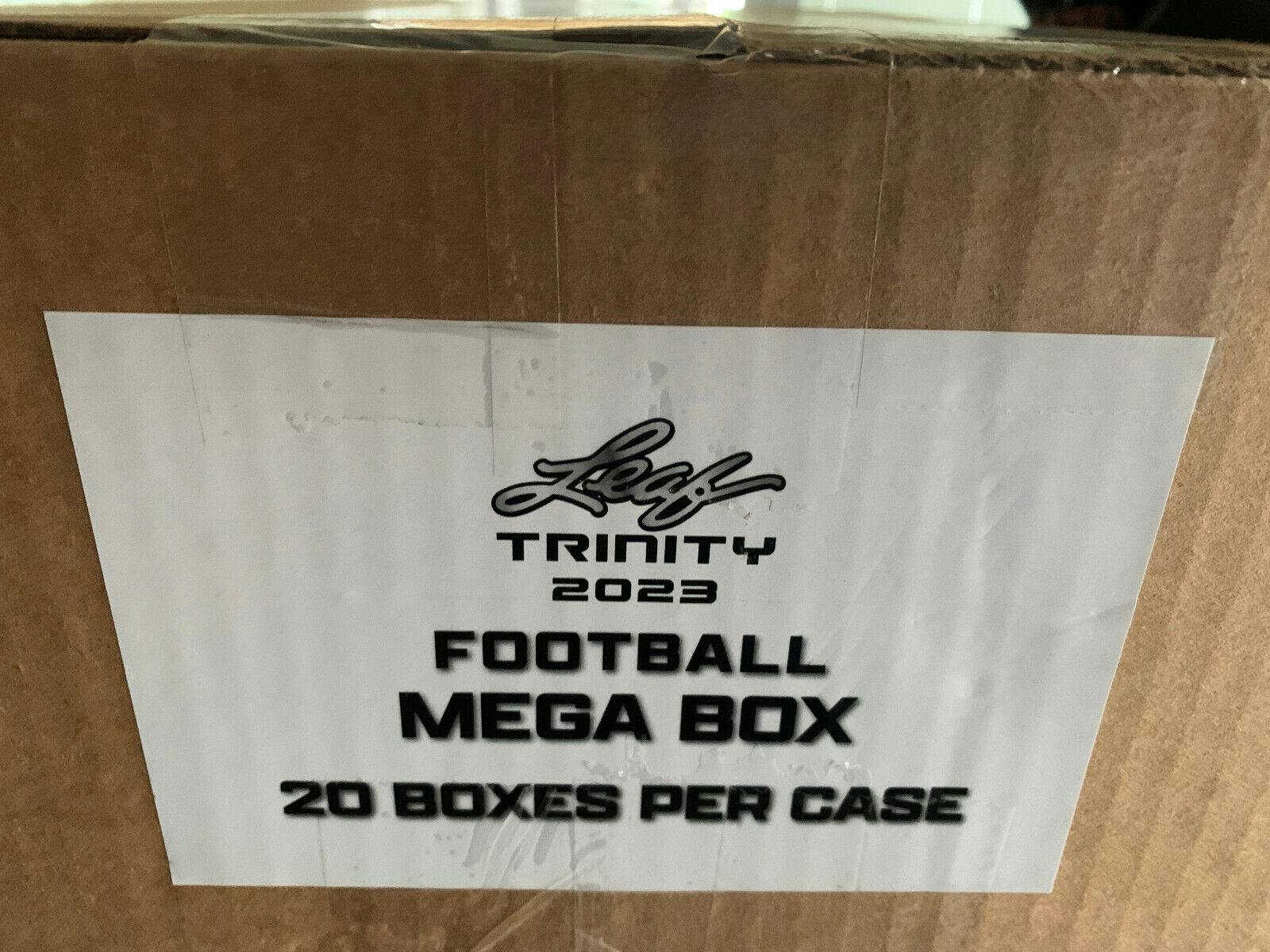 2023 Leaf Trinity Football Factory Sealed 20 Mega Box Case